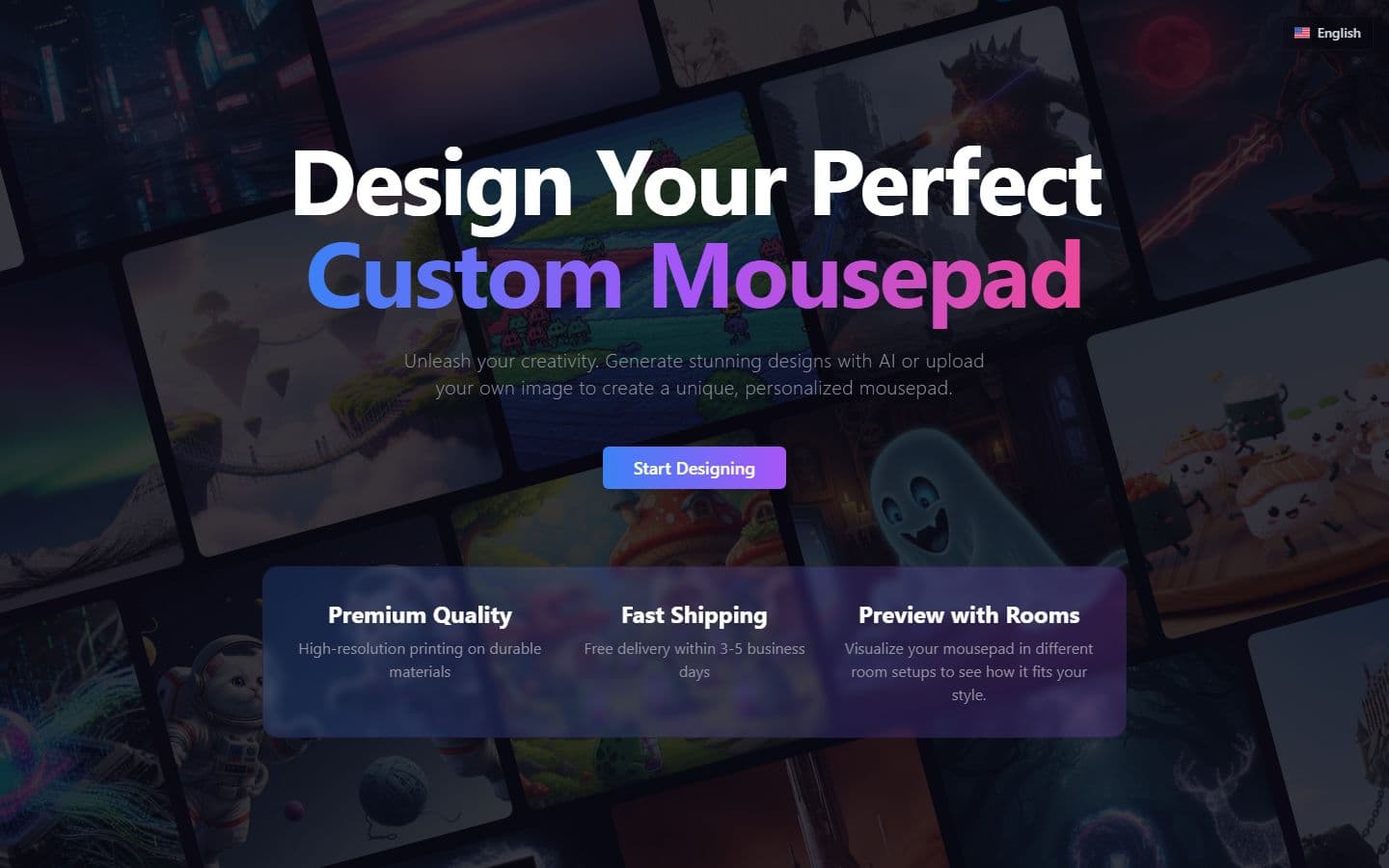 Screenshot of LOGA Custom Mousepad Designer